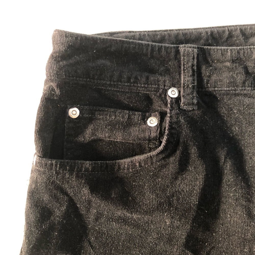 Jones New York Sport Black Crushed Velvet High Rise 100% Cotton Pant - Picture 5 of 7